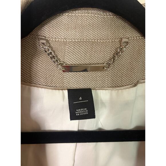 White House Black Market Light Brown Blazer Jacket Size 4 - Picture 3 of 5